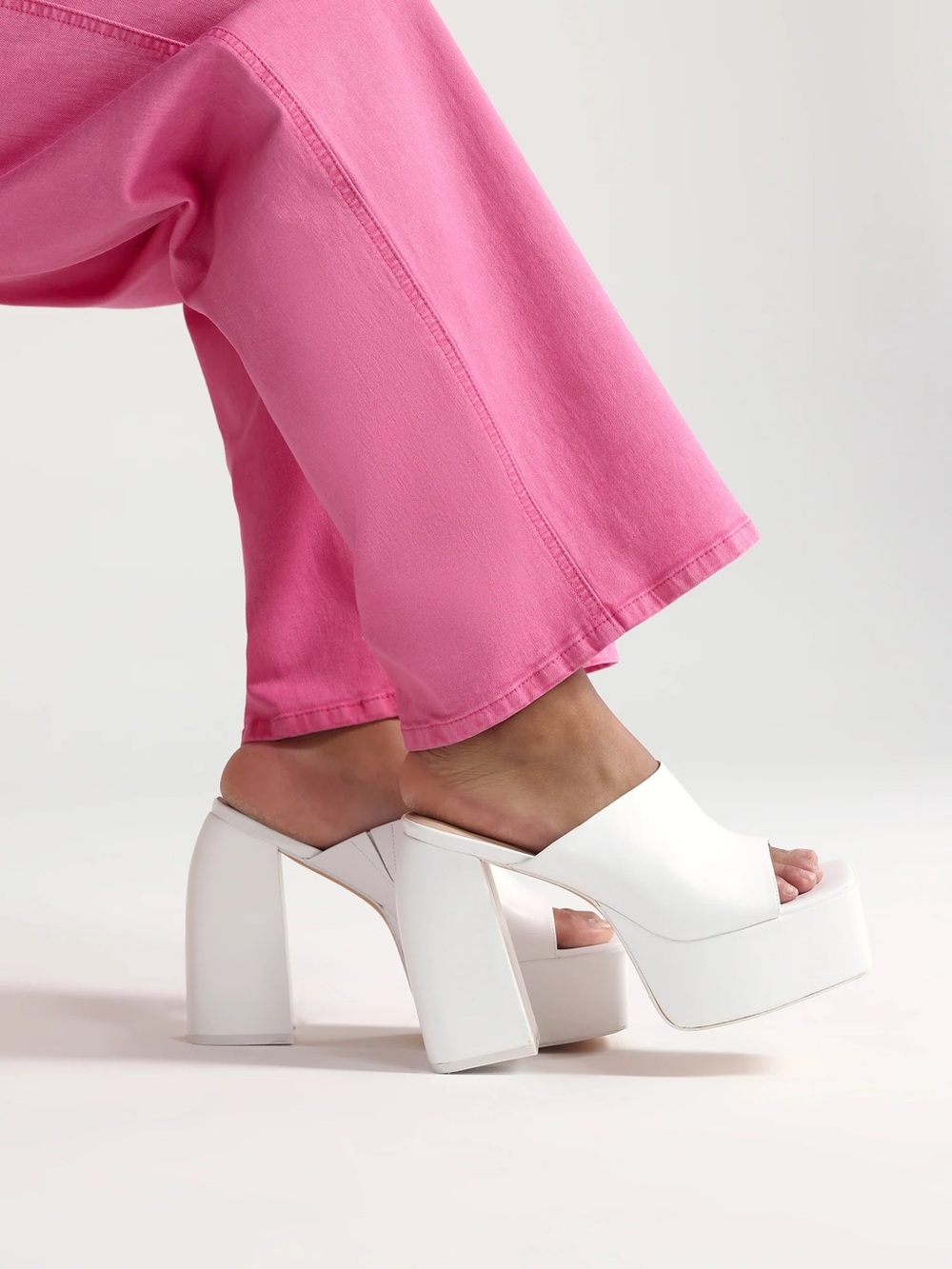 Fashion to Figure White Nadia Platform Heels